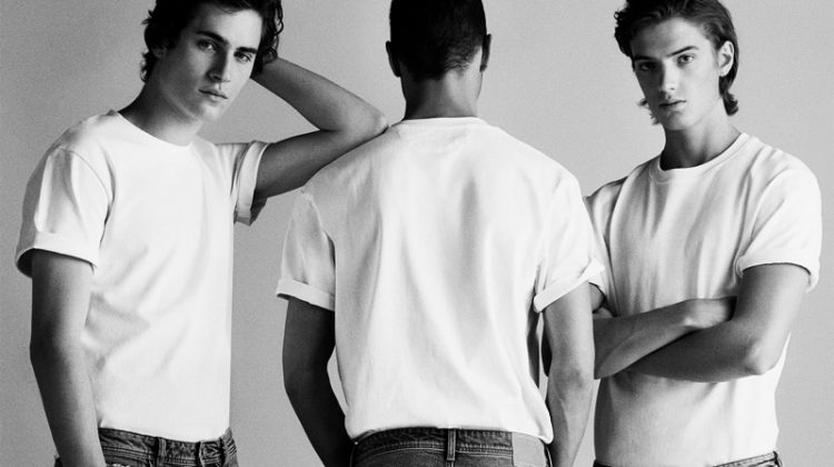 Liam Kelly, Louis Griffiths & Theo Ford Model Zara Denim