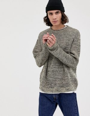 ASOS DESIGN knitted oversized rib sweater in ecru twist - Cream ASOS DESIGN knitted oversized rib sweater in ecru twist - Cream