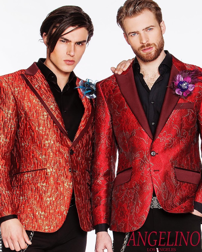 Embracing red, Angelino presents its 2019 prom collection.