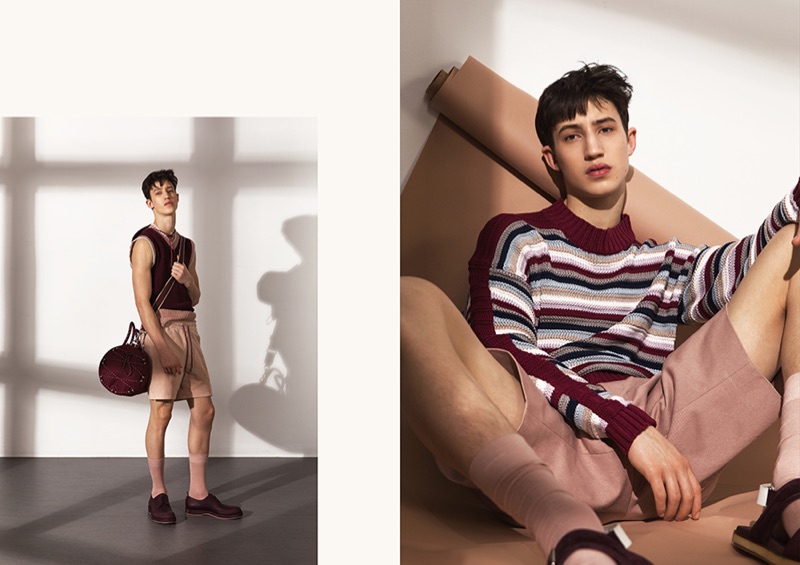 Exuding a boyish charm, Fausto wears all clothes and accessories by German brand BOSS.