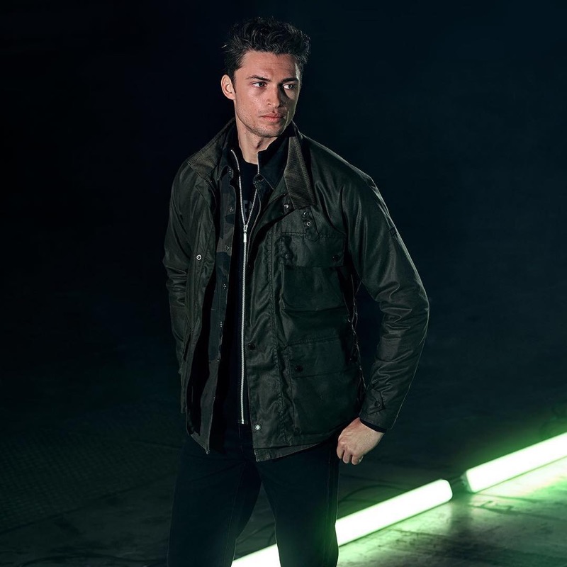 Barbour International taps Harvey Haydon to front its spring-summer 2019 outing.