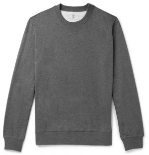 Brunello Cucinelli - Cotton-Jersey Sweatshirt - Men - Gray Brunello Cucinelli - Cotton-Jersey Sweatshirt - Men - Gray