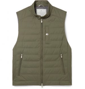 Brunello Cucinelli - Quilted Shell Down Gilet - Men - Green Brunello Cucinelli - Quilted Shell Down Gilet - Men - Green