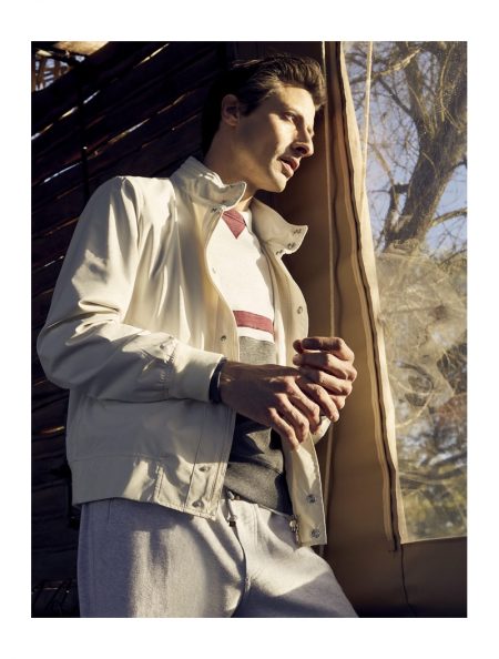 Jonas Mason Embraces Modern Gatsby Style in Brunello Cucinelli