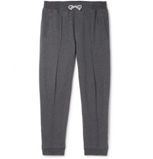 Brunello Cucinelli - Tapered Cotton-Blend Jersey Sweatpants - Men - Gray Brunello Cucinelli - Tapered Cotton-Blend Jersey Sweatpants - Men - Gray