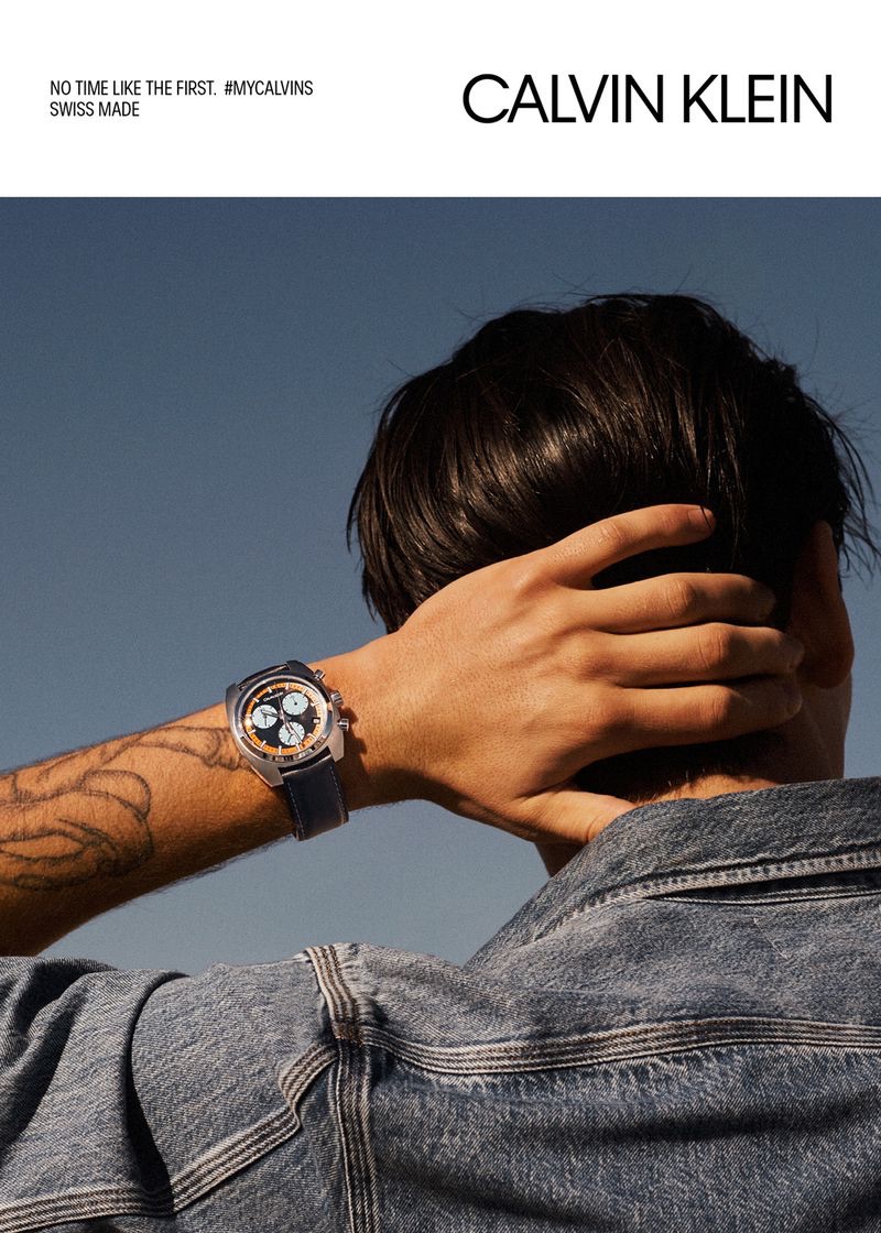 Lachlan Bailey photographs Justin Eric Martin for Calvin Klein's spring-summer 2019 watches campaign.