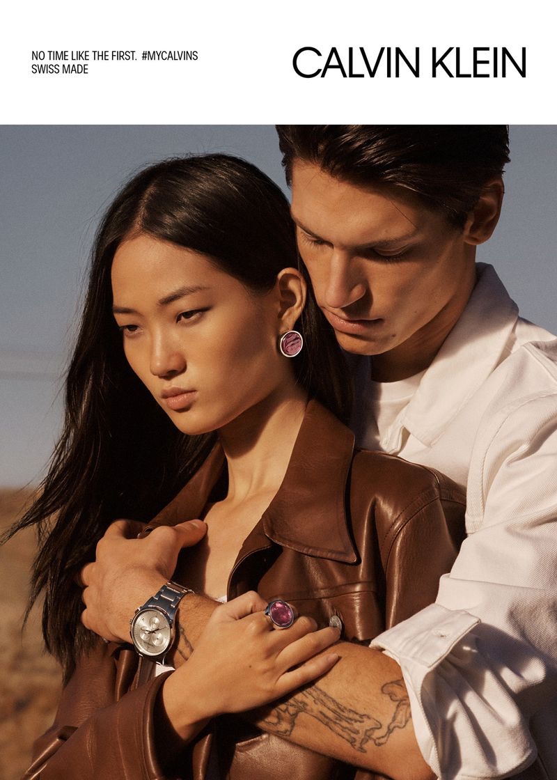 Ash Foo and Justin Eric Martin stars in Calvin Klein's spring-summer 2019 watches campaign.