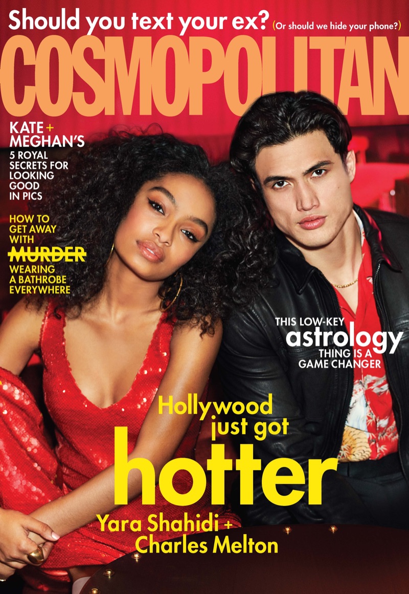 Yara Shahidi and Charles Melton cover the May 2019 issue of Cosmopolitan.