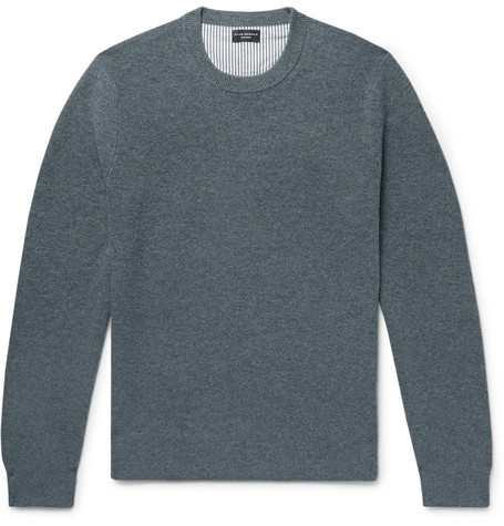 monaco club ribbed cashmere charcoal sweater