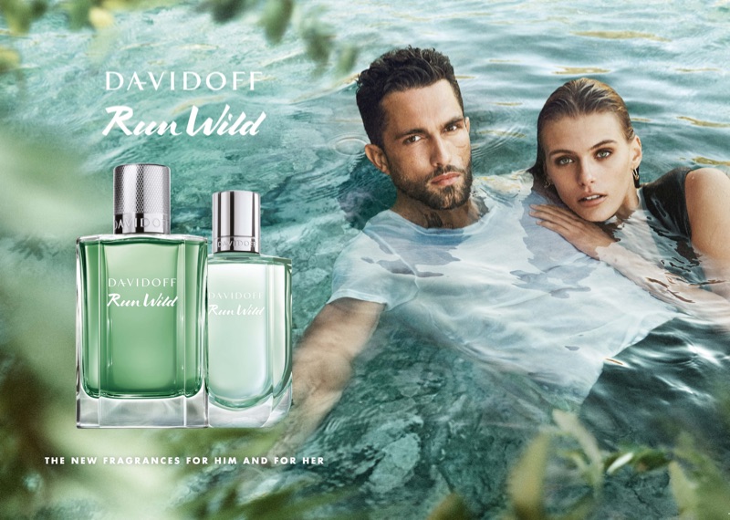 Tobias Sorensen and Madison Headrick front the Davidoff Run Wild fragrance campaign.