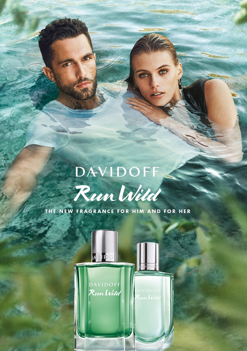 Models Tobias Sorensen and Madison Headrick star in the Davidoff Run Wild fragrance campaign.