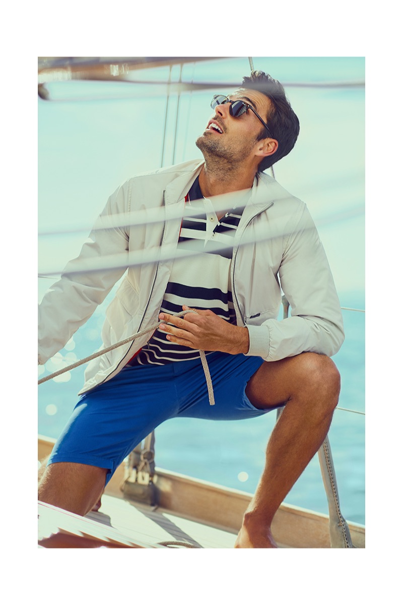 Peter Badenhop fronts Façonnable's spring-summer 2019 campaign.