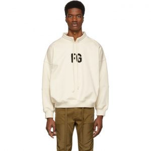 Fear of God Off-White FG Mock Neck Sweatshirt Fear of God Off-White FG Mock Neck Sweatshirt