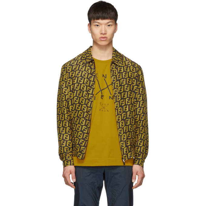 Fendi Reversible Yellow and Brown Forever Fendi Blouson Jacket | The ...