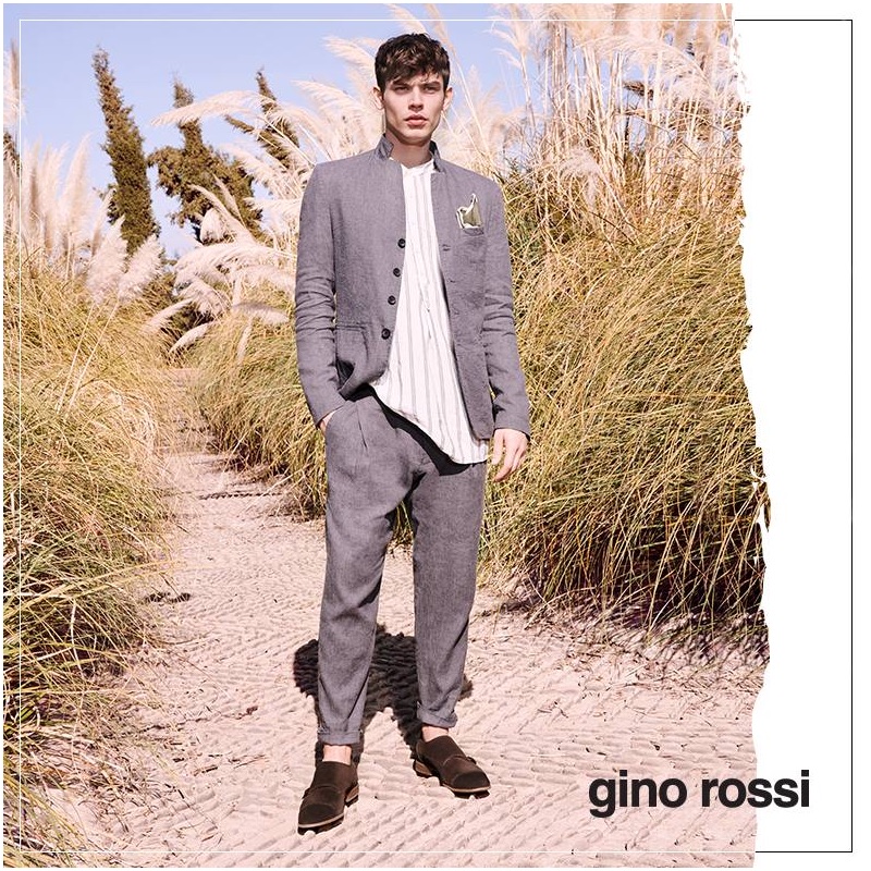 Bart Taylor stars in Gino Rossi's spring-summer 2019 campaign.