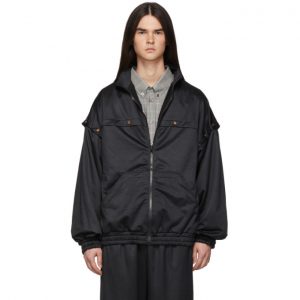 Gucci Black Convertible Snap Track Jacket Gucci Black Convertible Snap Track Jacket