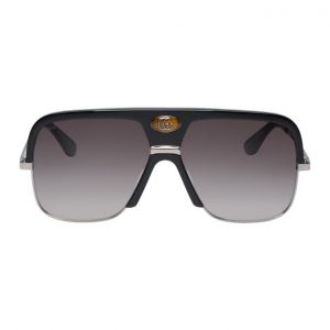 Gucci Black and Grey Double G Aviator Sunglasses Gucci Black and Grey Double G Aviator Sunglasses