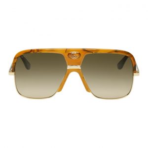 Gucci Tortoiseshell and Brown Double G Aviator Sunglasses Gucci Tortoiseshell and Brown Double G Aviator Sunglasses
