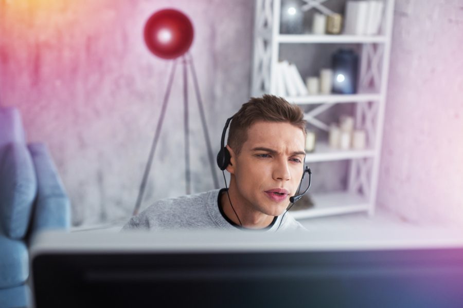 Guy Playing Computer Games