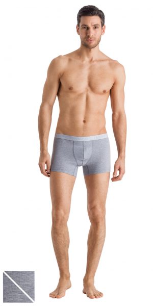HANRO Cotton Essentials Boxer Briefs 2-Pack - Light Melange XXL - 7307 HANRO (73078) Cotton Essentials Boxer Briefs 2-Pack - Light Melange XX