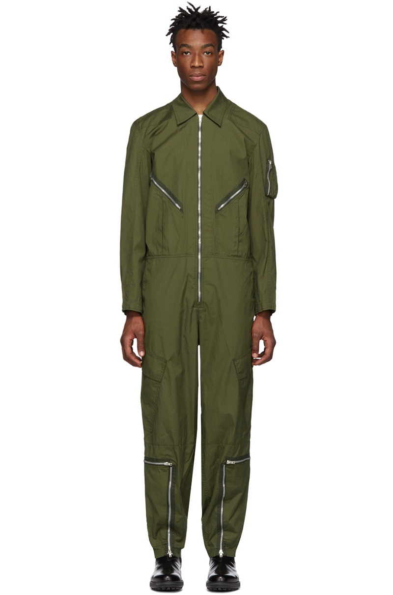 Helmut Lang Green Aviator Jumpsuit $830 » One Piece Wonders: 8 Mens Jumpsuit Styles Helmut Lang Green Aviator Jumpsuit $830