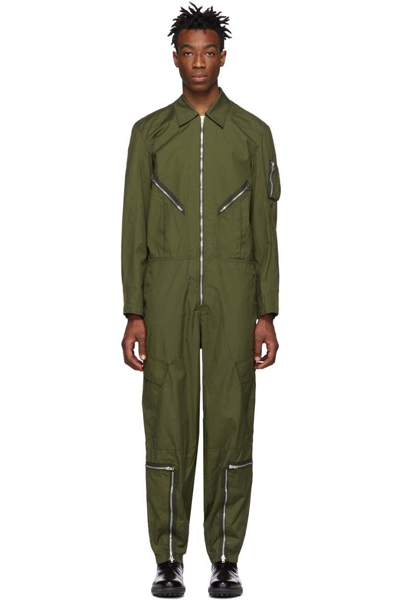 Helmut Lang Green Aviator Jumpsuit $830 