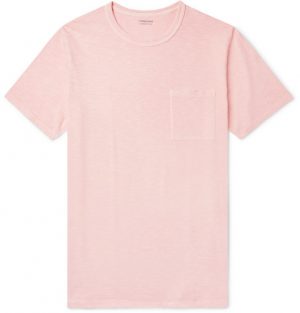 J.Crew - Garment-Dyed Slub Cotton-Jersey T-Shirt - Men - Pink J.Crew - Garment-Dyed Slub Cotton-Jersey T-Shirt - Men - Pink