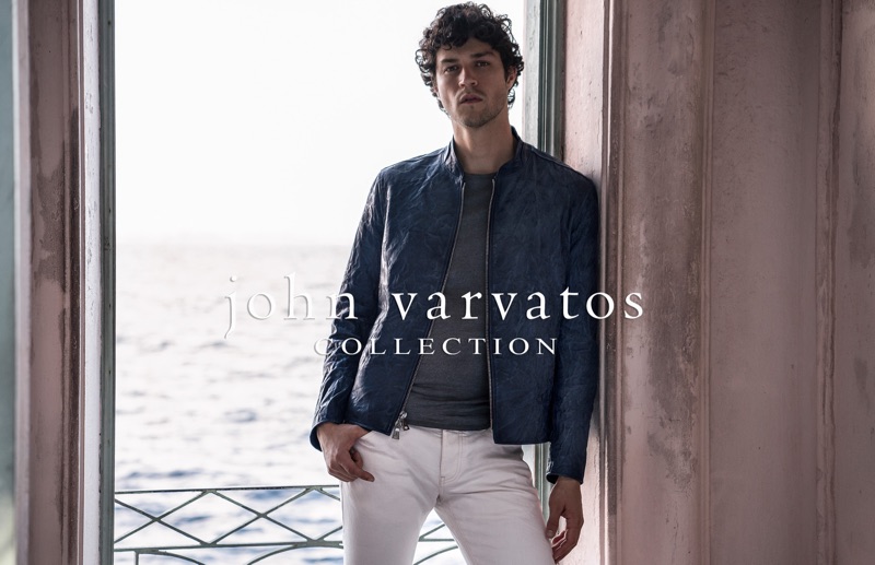 John Varvatos enlists Miles McMillan to front its spring-summer 2019 outing.