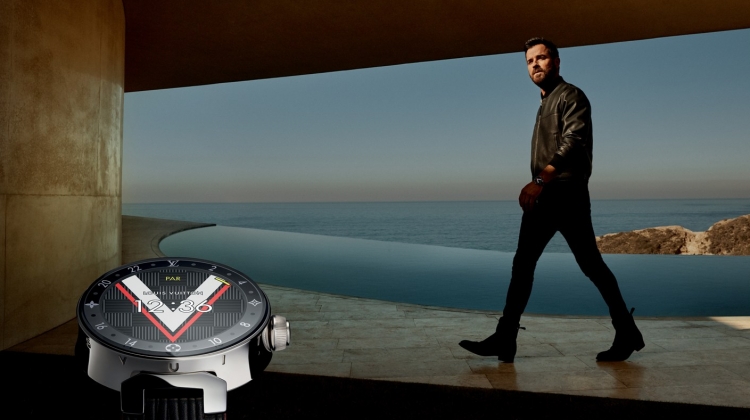 Justin Theroux stars in Louis Vuitton's Tambour Horizon campaign.