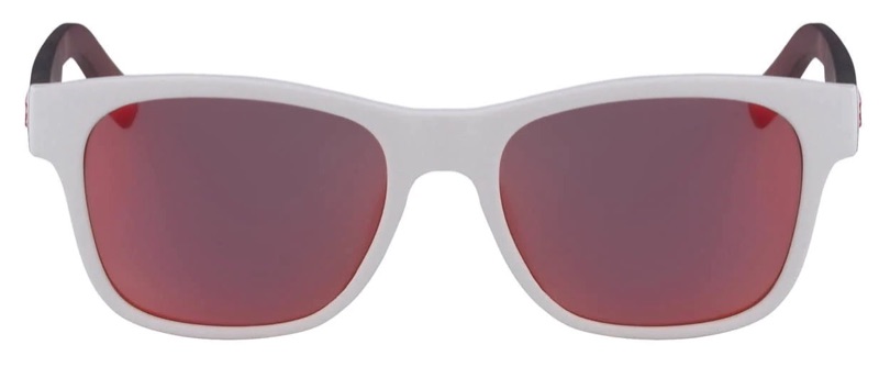 Lacoste x Novak Djokovic Collection Unisex Plastic Rectangular Sunglasses in White 105