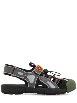 Leather, Mesh & Rubber Sandals Leather, Mesh & Rubber Sandals