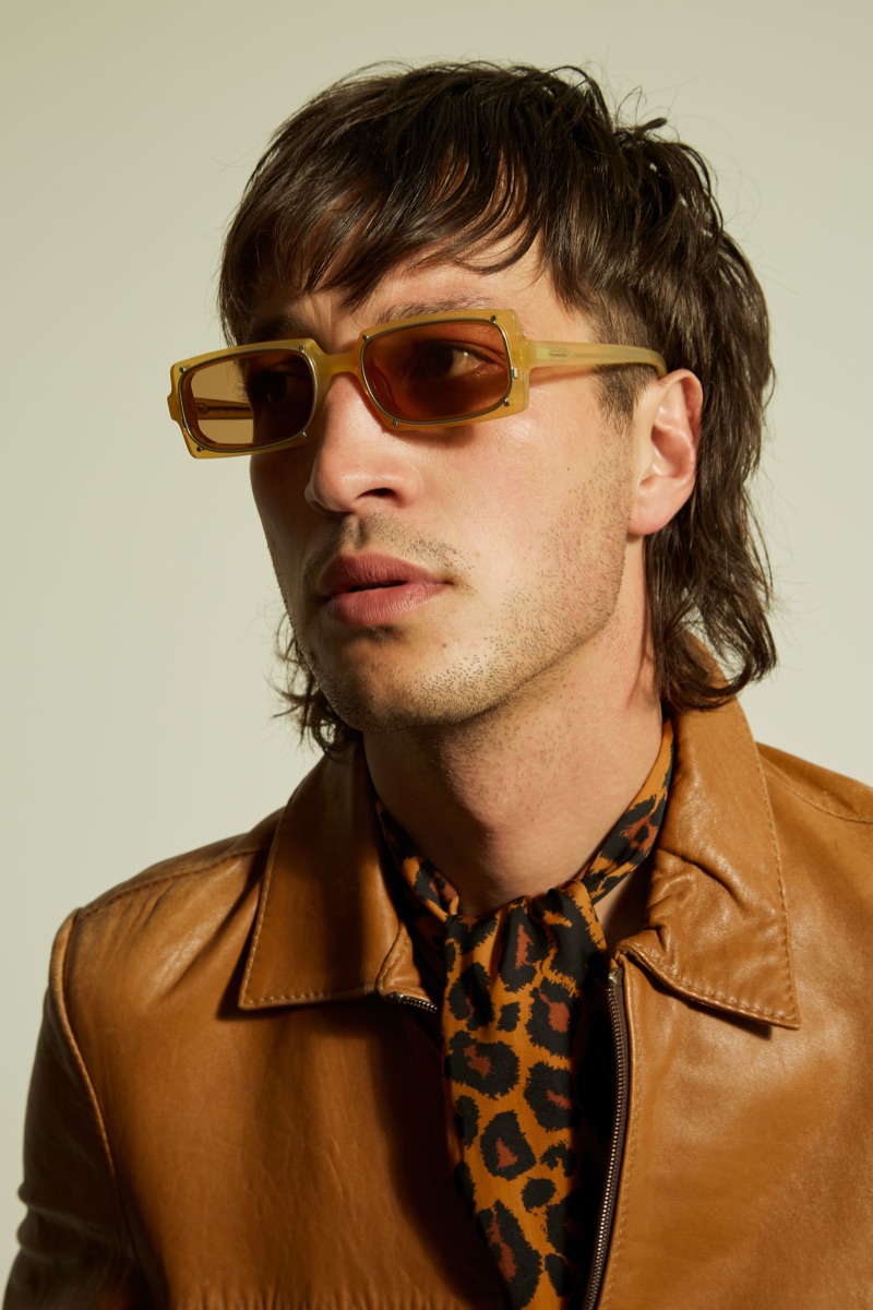 Marlon Williams rocks Karen Walker's Baldwin sunglasses from the brand's Monumental collection.