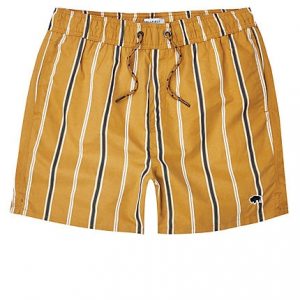Mens Bellfield brown stripe swim trunks Mens Bellfield brown stripe swim trunks