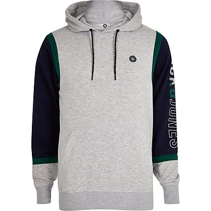 Mens Jack and Jones grey hoodie | The Fashionisto