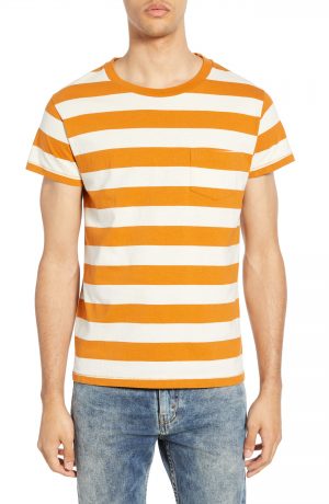 Men's Levi's Vintage Clothing 1950S Stripe Pocket T-Shirt, Size X-Large - Orange Men's Levi's Vintage Clothing 1950S Slim Stripe Pocket T-Shirt, Size X-Large - Orange