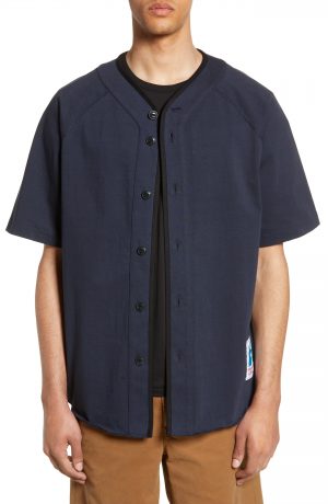 Men's Rag & Bone Made In America Baseball Jersey, Size Small - Blue Men's Rag & Bone Made In America Baseball Jersey, Size Small - Blue