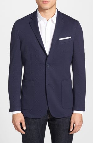 Men's Vince Camuto Slim Fit Stretch Knit Sport Coat, Size Small S - Blue Men's Vince Camuto Slim Fit Stretch Knit Sport Coat, Size Small S - Blue