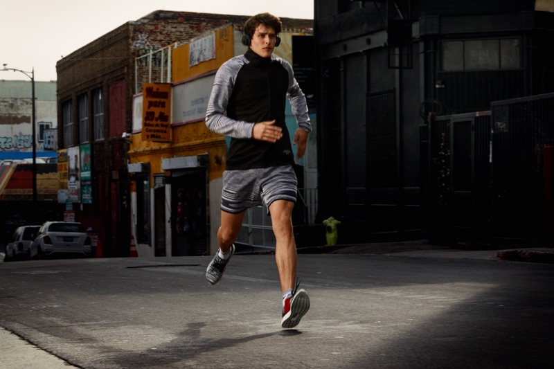 Simon Van Meervenne wears a look from the Adidas x Missoni collaboration.