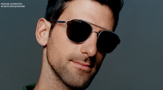 Lacoste Unveils Novak Djokovic Sunglasses Collection Novak Djokovic fronts Lacoste's spring-summer 2019 eyewear campaign.