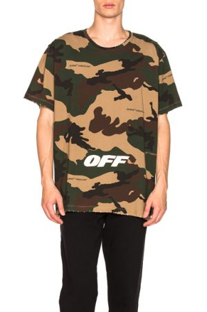 OFF-WHITE Oversized Tee in Abstract,Green,Neutrals. - size M (also in ) OFF-WHITE Oversized Tee in Abstract,Green,Neutrals. - size M (also in )