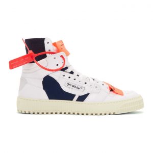 Off-White White and Blue Low 3.0 High-Top Sneakers Off-White White and Blue Low 3.0 High-Top Sneakers
