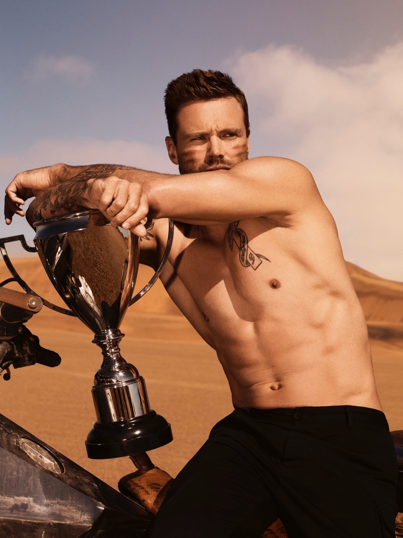 Nick Youngquest fronts the Paco Rabanne Invictus fragrance campaign.