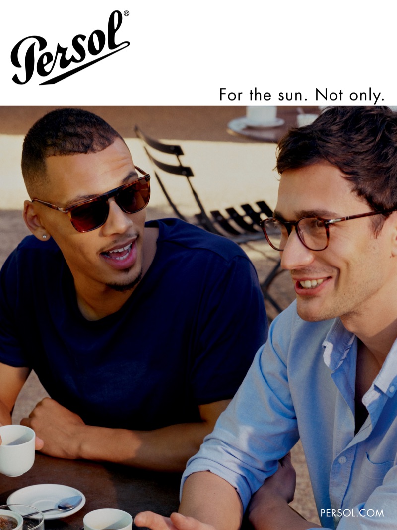 Jordan Bolger and Eugenio Franceschini star in Persol's spring-summer 2019 campaign.