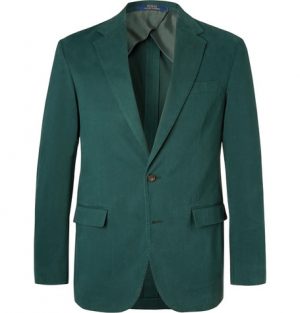 Polo Ralph Lauren - Dark-Green Slim-Fit Unstructured Cotton-Blend Twill Blazer - Men - Green Polo Ralph Lauren - Dark-Green Slim-Fit Unstructured Cotton-Blend Twill Blazer - Men - Green