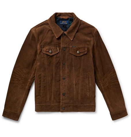 Lauren Trucker Brown Polo Ralph Dark Suede Jacket Men DbH2We9IYE