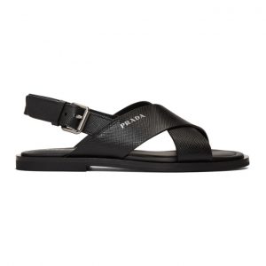 Prada Black Saffiano Sandals Prada Black Saffiano Sandals