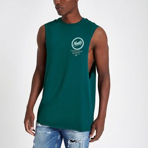 River Island Mens Green 'Ninety' tank tank River Island Mens Green 'Ninety' tank tank