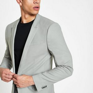 River Island Mens Mint green skinny suit jacket River Island Mens Mint green skinny suit jacket
