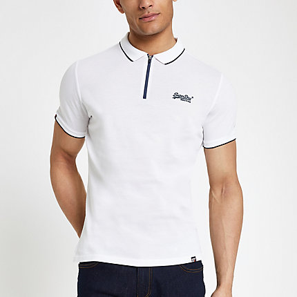 half zip polo shirt mens