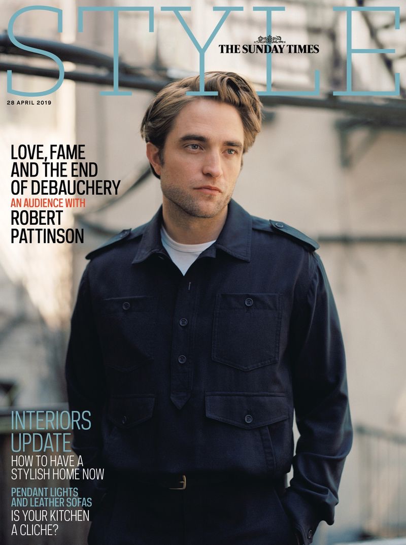 Robert Pattinson covers the latest issue of The Sunday Times Style magazine.